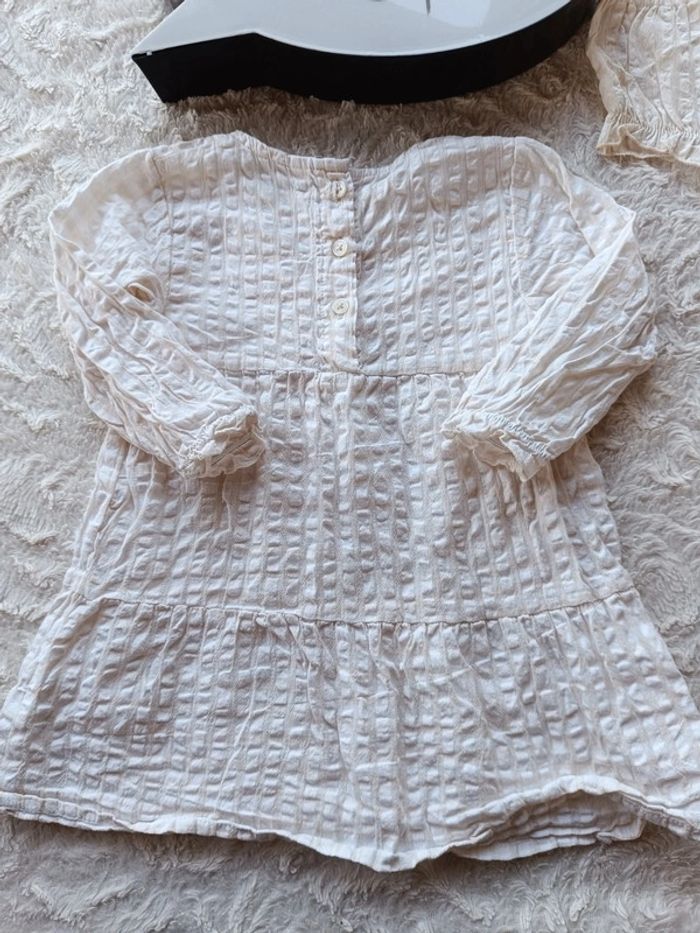 Robe manches longues+boomer offert Fille 18/24 mois Zeeman 100% coton - photo numéro 7