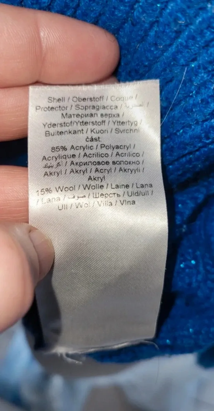 Pull en maille bleu pailleté Fransa M - photo numéro 8