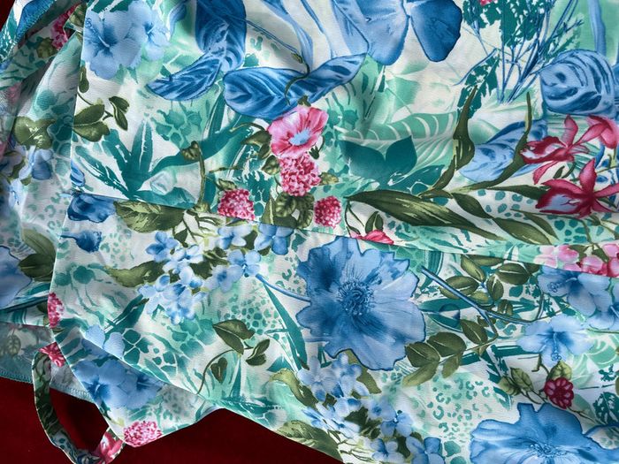 Superbe robe vintage Fleurie Volants Froufrou Afibel T 48 - photo numéro 17