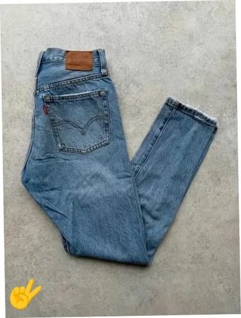 Jeans Levi's 501 W24 FR34 L28 coupe droite bleu Femme Women pan596b