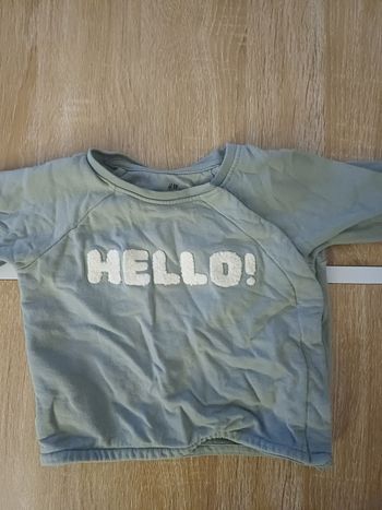 Sweat avec texte bébé 3 mois