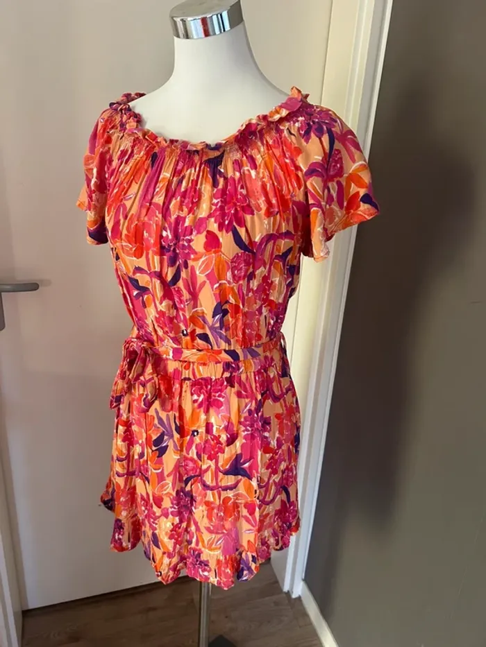 Opullence robe été courte imprimée multicolore taille 38 /M - photo numéro 3