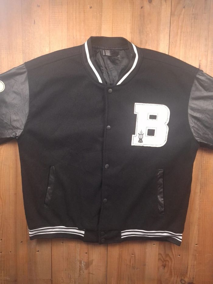 Veste teddy noire style college – Taille M (695) - photo numéro 3