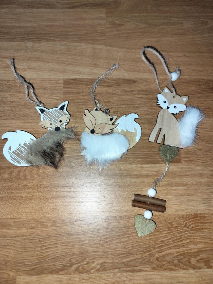 Lot de décorations Noël thème renard , très bon état - photo numéro 5