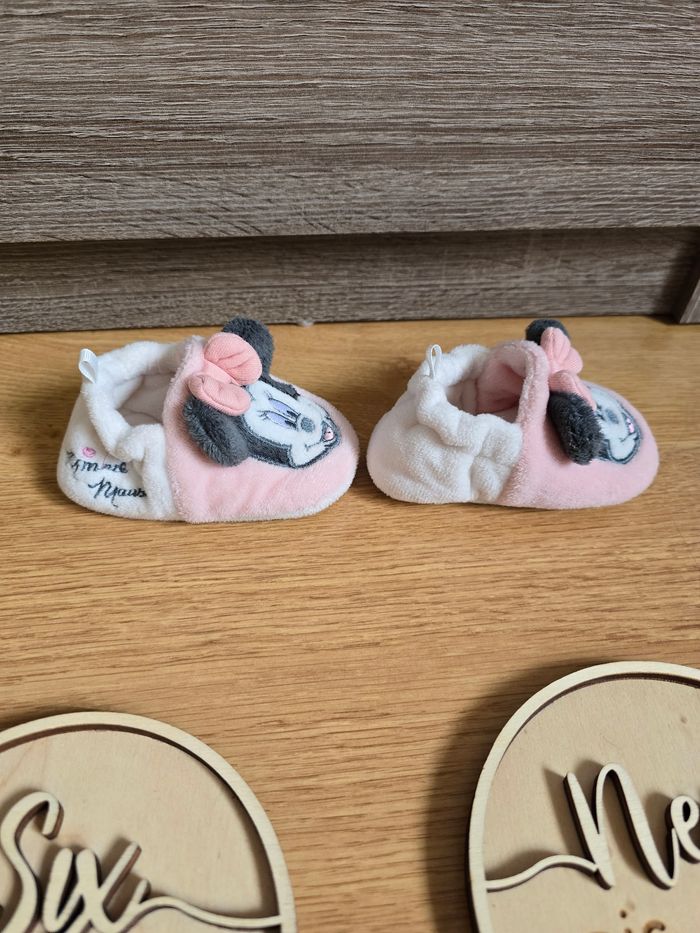 Vêtement Bébé Fille - Pantoufle Minnie - Disney - 6/9 mois - photo numéro 4