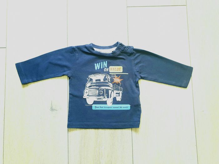 Maillot manche longue bleu. Garçon 3 mois. Marque In Extenso