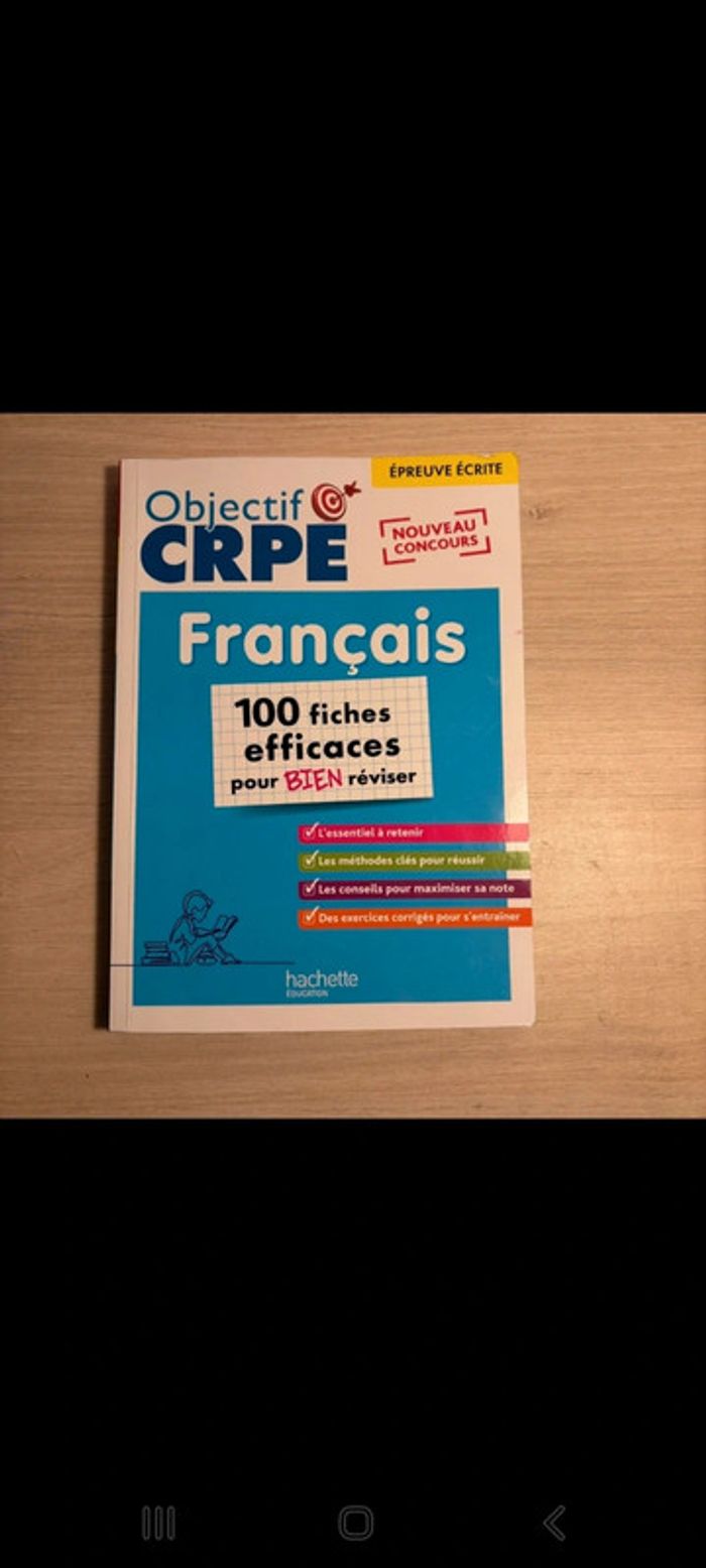 Crpe fiches français nouveaux programmes