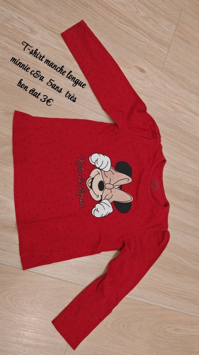 T-shirt manche longue Minnie C&A 5ans - photo numéro 1