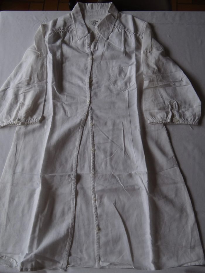 chemise longue blanche T40
