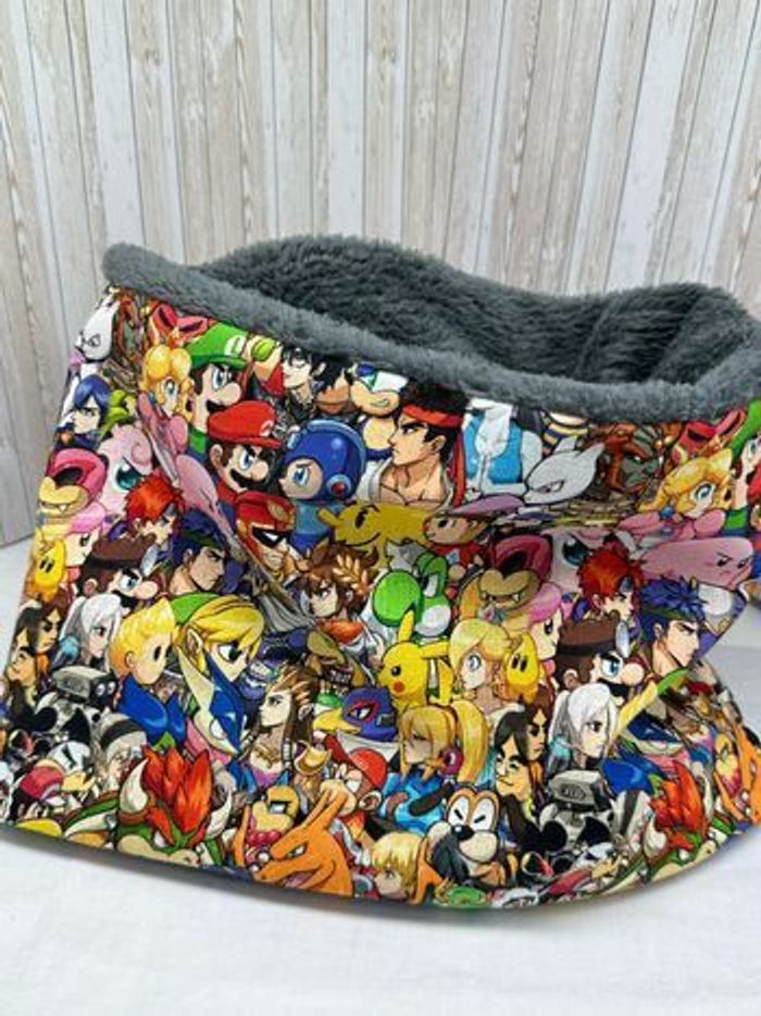 Snood enfant Minecraft, snood cache cou enfant  super mario - photo numéro 5