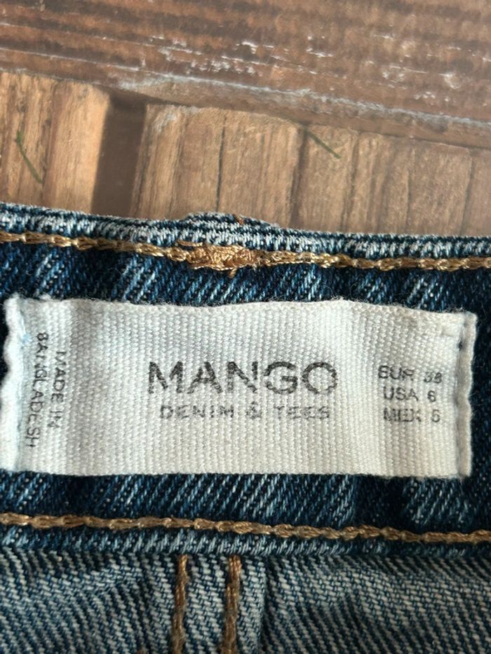 Short en jean bleu foncé mango taille 38 en très bon état - photo numéro 3