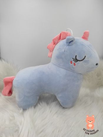 Peluche Licorne Bleue Squishy 30 cm