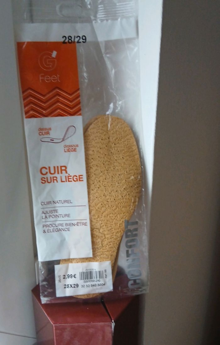 Semelles cuir sur liège - photo numéro 1