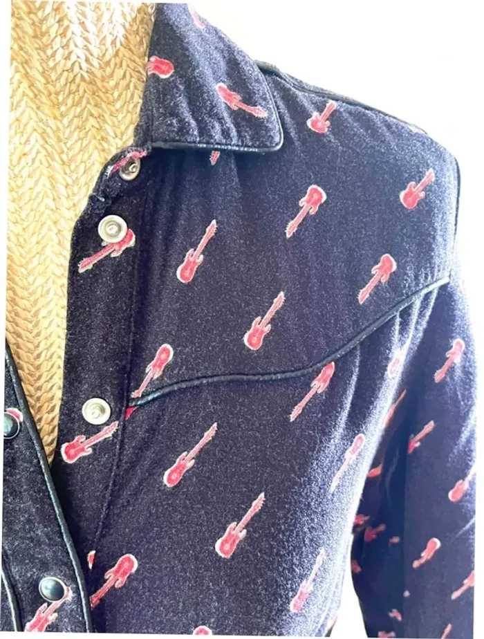 Chemisier Kookai - Taille M - Imprimé Guitares électrique - photo numéro 7