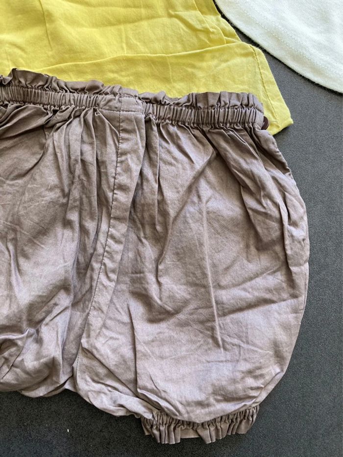 Lot ensemble été vêtement bébé fille 12 mois débardeur bloomer - photo numéro 3