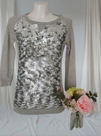🩶🤍Jolie Pull Sequin Gémo 🩶🤍