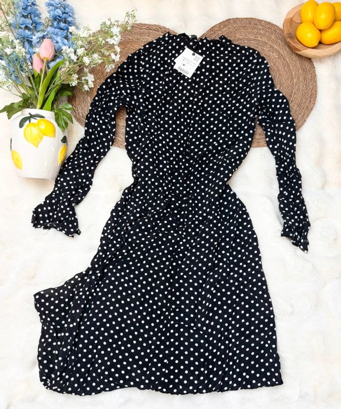 Robe longue à pois Zara taille S - photo numéro 7