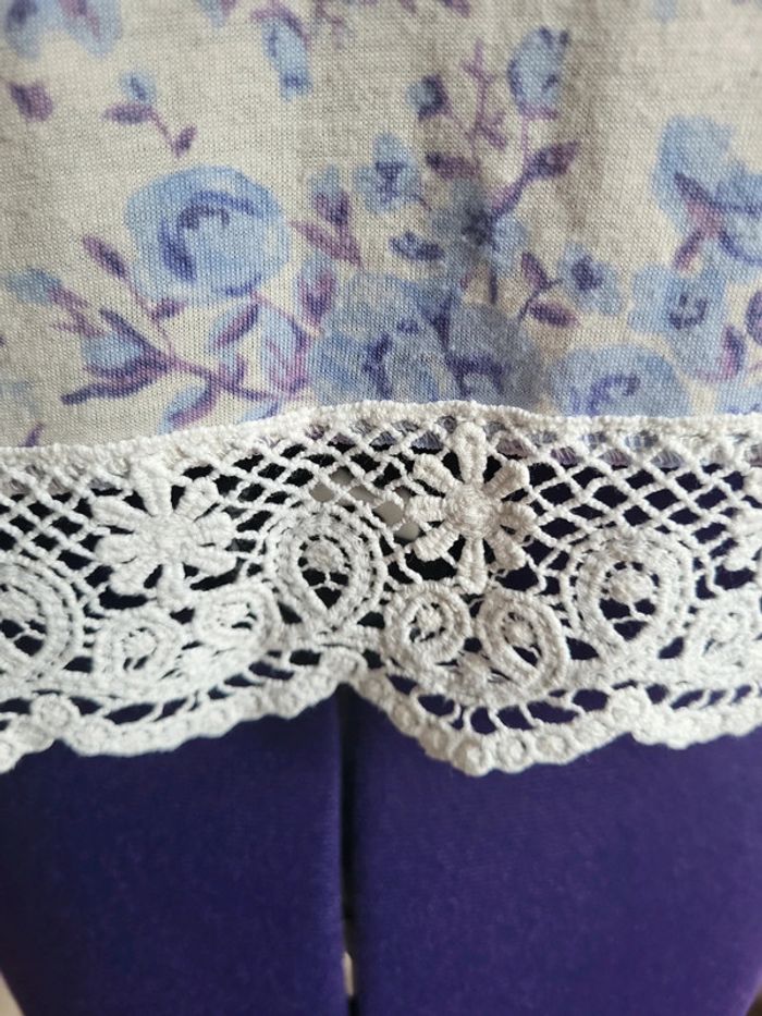 Crop top fleur et dentelle - photo numéro 3