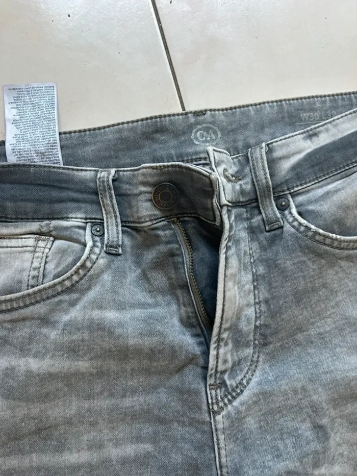 Jean slim C&A Gris W30L32 - photo numéro 2
