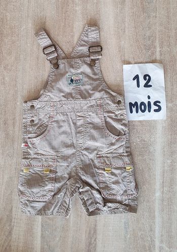 Salopette short 12mois garçon Sergent major