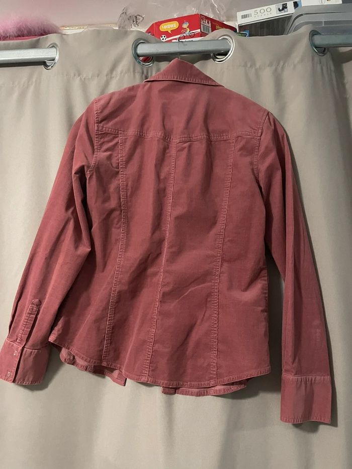 Chemise rose effet velours - photo numéro 2