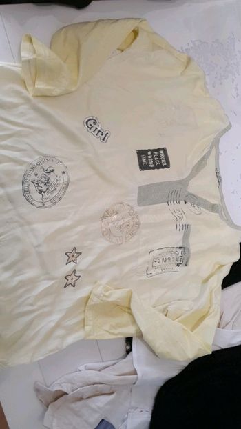 Tee shirt large jaune