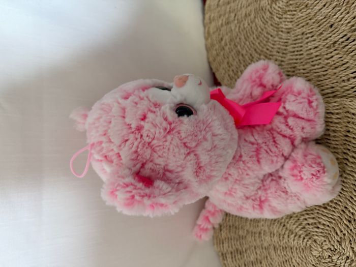 doudou chat rose gros yeux - photo numéro 4
