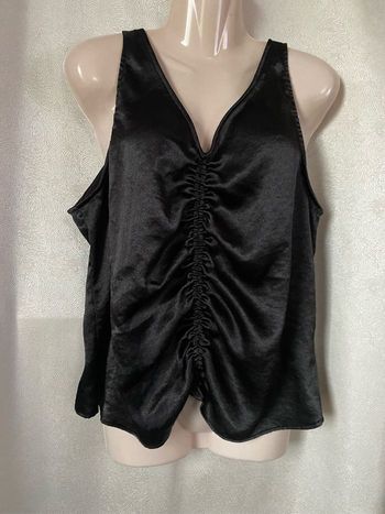 Tunique sans manche satin noir L H&M