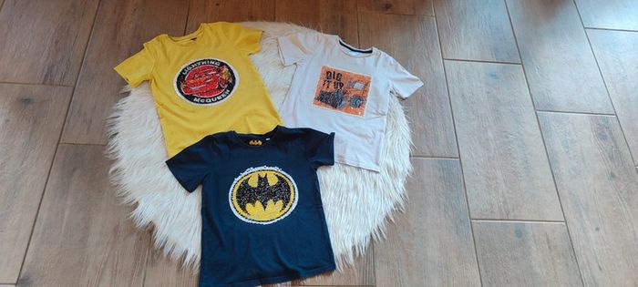 Lot 3 tee shirt sequins été garçon 8 ans