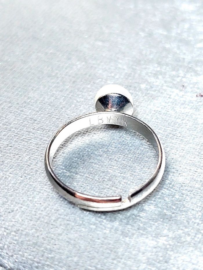 Magnifique bague vintage Yves rocher ajustable perle nacrée - photo numéro 6