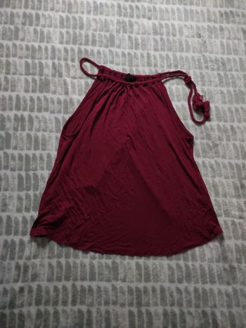 Top débardeur bordeaux Jennyfer taille 34 xs