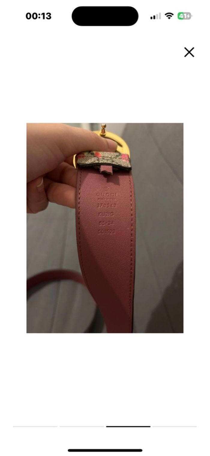 Ceinture Gucci bloomer floral en cuir - photo numéro 3