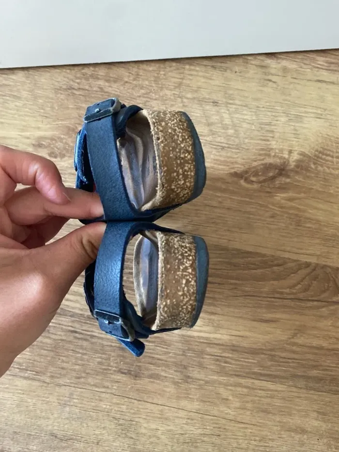 Sandales bleues, Birkenstock, 24 - photo numéro 4