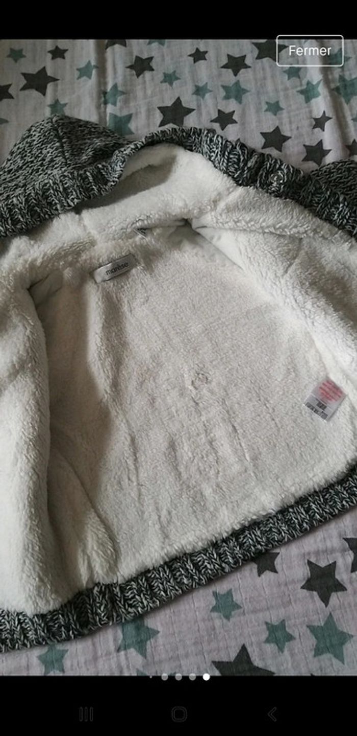 Gilet très chaud marèse 6/12 mois neuf - photo numéro 3