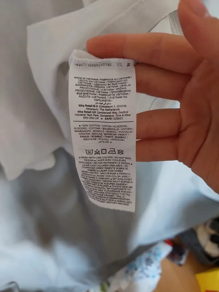 Nike blanc avec fleur – Taille XL – 100% coton - photo numéro 5