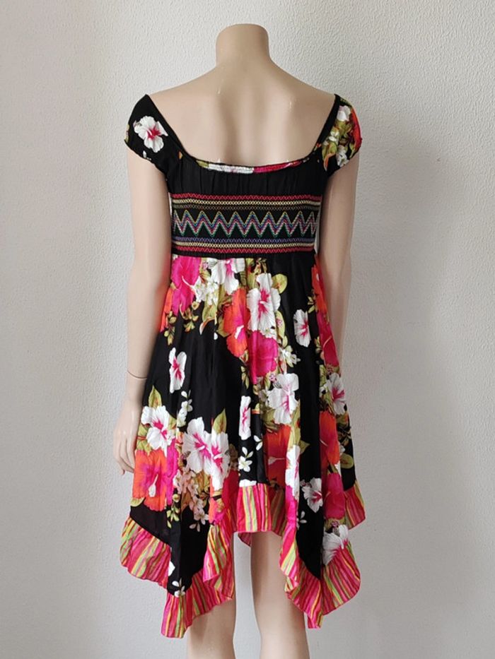 Robe fleurie en coton Manches courte - photo numéro 5