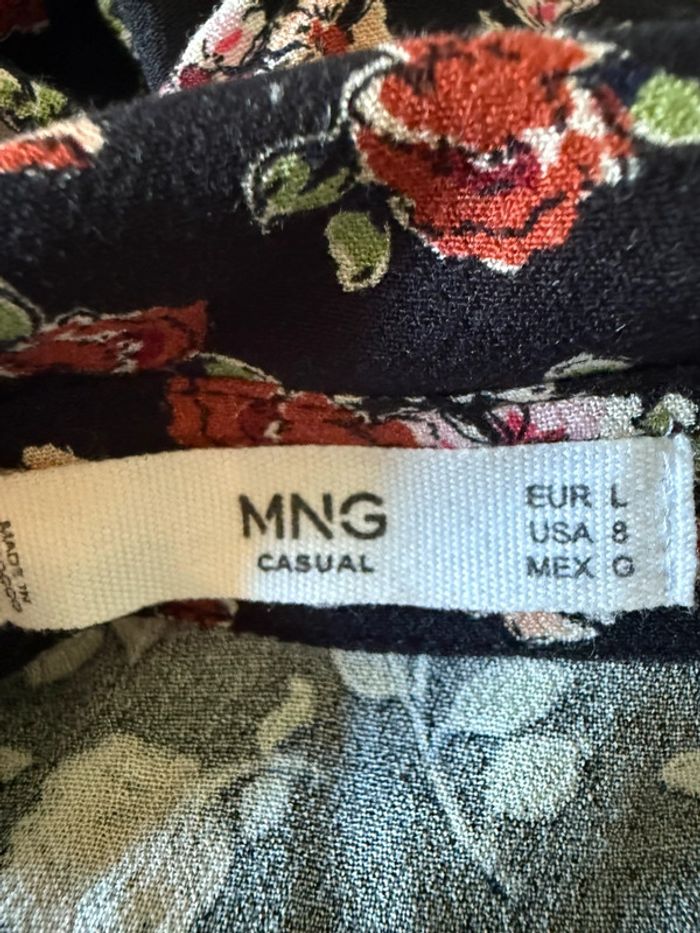 Chemise noire fleurie Mango - photo numéro 6