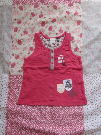 Débardeur rouge et gris 12 mois
