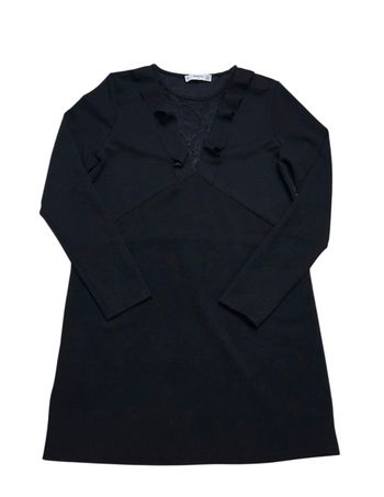 Robe Mango taille M noir en très bon état dentelle et froufrou