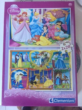 Puzzles x 2 Princesses Disney