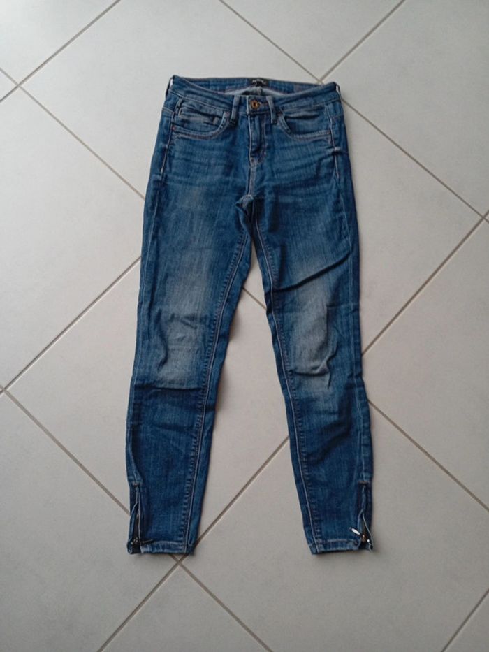 Jean skinny fermeture éclair aux chevilles Only