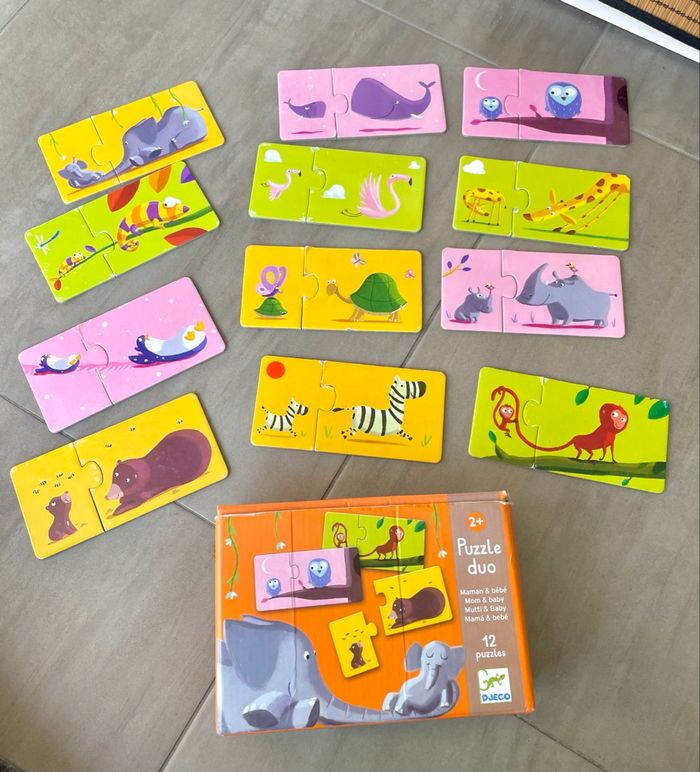 Boite puzzle duo Djeco, mamans et bébés - photo numéro 3