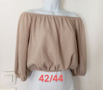 Top gaufré épaules dénudées femme 42/44