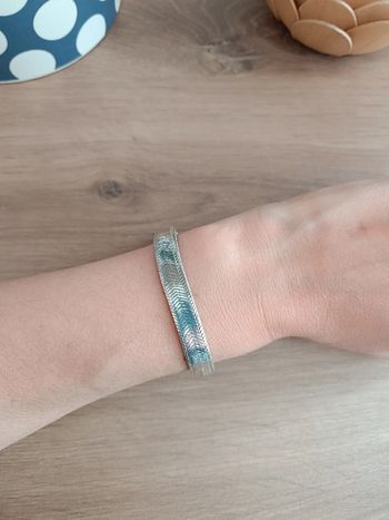 Bracelet maille argenté