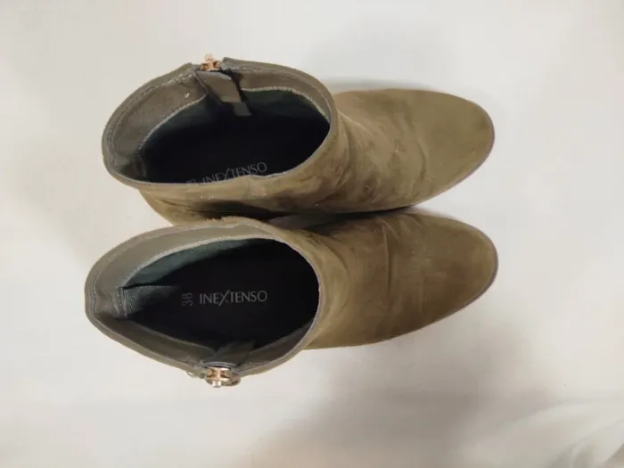 Bottines vertes kaki à talon In Extenso - photo numéro 7