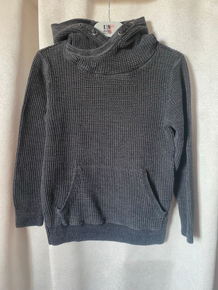 Pull coton capuche poche kangourou 10 ans Kiabi