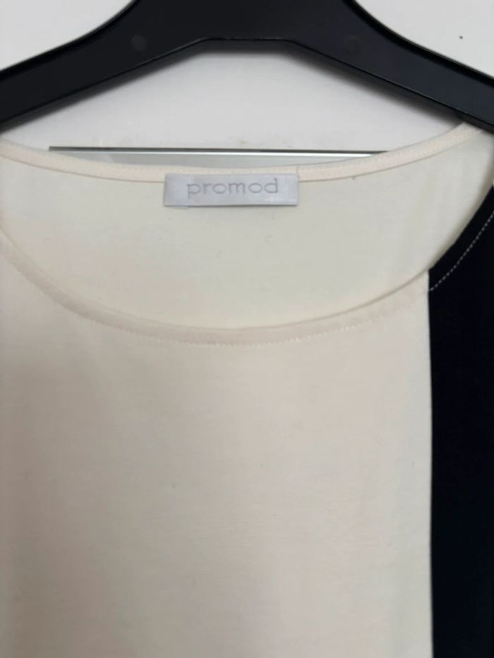Robe droite originale blanc bi matière T38/40 - photo numéro 3