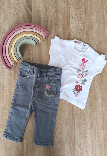Ensemble fille jean's et t shirt 68