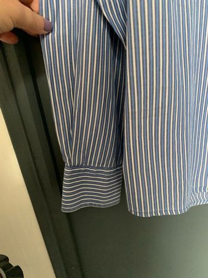 Chemise  rayée bleue beige taille XL - photo numéro 3