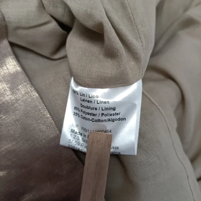Robe de soirée beige à bretelles - Un Deux Trois - taille 38 - A145 - photo numéro 9